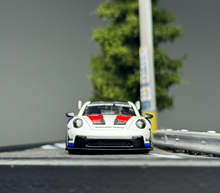 Load image into Gallery viewer, OM 1:64 White Decal 992 GT3 RS Sports Model Diecast Metal Car Box New Collection