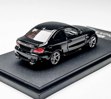 Load image into Gallery viewer, 7cm 1:64 Black 1M E82 Couple Silver Rims Sports Model Diecast Metal Car New Collection