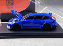 Load image into Gallery viewer, DCM 1:64 Blue RS6 2NCS Wagon Widebody Kit Sports Model Diecast Metal Car New Collection