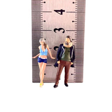 Load image into Gallery viewer, 1:64 Painted Figure Model Miniature Resin Diorama Sand Sexy Lady Bearded Man