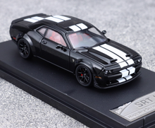 Load image into Gallery viewer, SH 1:64 Black Stripe Challenger SRT Muscle Hellcat Model Diecast Metal Car New Collection