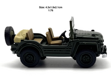 Load image into Gallery viewer, 1:76 RASC Fire Army SUV Off Road Convertible Classic Model Diecast Metal Car