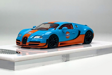 Load image into Gallery viewer, Mortal 1:64 Blue Gulf Veyron SS Racing Sports Model Diecast Metal Car New Collection