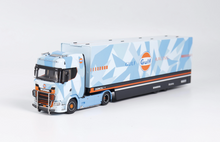 Load image into Gallery viewer, 1:64 Scania S730 Blue Enclosed Double Deck Truck Model Diecast Metal Car New