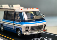 Load image into Gallery viewer, MK 1:64 Blue APA GMC Motor Home Road Trip RV Van Model Diecast Resin Car New Collection