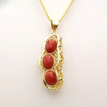 Load image into Gallery viewer, Nature Jade Lucky Beans Pendant Necklace Gift For Woman Jewelry charm Blessing G