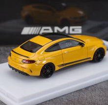 Load image into Gallery viewer, Howie 1:64 Yellow C63s Coupe Sports Model Diecast Metal Car New Collection