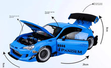 Load image into Gallery viewer, DCN 1:18 JDM Blue GR86 Pandem Widebody Sports Model Diecast Metal Car New