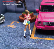 Load image into Gallery viewer, 1:64 Painted Figure Mini Model Miniature Resin Diorama Pretty Girl Mini Skirt P