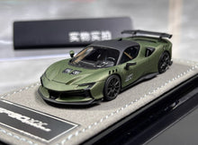 Load image into Gallery viewer, HH 1:64 Matte Green SF90 XX Stradale Sports Model Diecast Resin Car BN