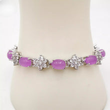 Load image into Gallery viewer, Nature Jade Beaded Bracelet Jewelry Blessing Lucky Fortune Gift For Her Purple b