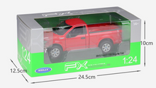 Load image into Gallery viewer, WELLY 1:24 2015 F150 Pickup Truck Regular Cab Model Diecast Metal Car Display