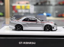 Load image into Gallery viewer, BZMW 1:64 Silver Decal Skyline GTR R34 NISMO Z-Tune Model Diecast Resin Car