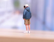 Load image into Gallery viewer, 1:64 Painted Figure Model Miniature Resin Diorama Sand Robot Head Man Boy Toy