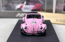 Load image into Gallery viewer, HKM 1:64 Pink VW RWB Beetle #23 Convertible Sports Model Diecast Metal Car New Collection