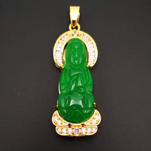 Load image into Gallery viewer, Nature Jade Guanyin Pendant Necklace Gift Jewelry charm Blessing Fortune New ee