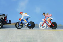 Load image into Gallery viewer, 1:64 Painted Figure Model Miniature Resin Diorama Sand Riding Bicycle Bike Toy Collection
