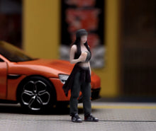 Load image into Gallery viewer, 1:64 Painted Figure Model Miniature Resin Girl Sporty Lady Woman Trendy Cool