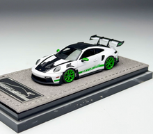 Load image into Gallery viewer, 1:64 HH White Green Wheel 992.1 GT3 RS Sports Model Diecast Resin Car New Collection