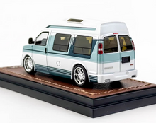 Load image into Gallery viewer, GOC 1:64 White Green GMC Savana Cutaway Van MPV Model Diecast Metal Car New Collection