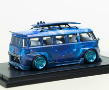 Load image into Gallery viewer, Liberty 1:64 Blue VW T1 Camper Van Bus Kombi Dragon Model Diecast Metal Car