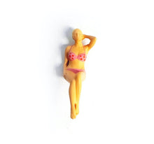 Load image into Gallery viewer, 1:64 Painted Figure Mini Model Miniature Resin Diorama Toy Beach Vacation Bikini