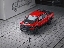 Load image into Gallery viewer, 1:64 596 Red Ram 1500 TRX Pickup Truck Sports Model Diecast Metal Car New Collection