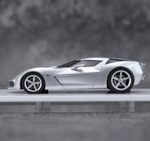 Load image into Gallery viewer, 1:64 HEC MK Silver C7 Stingray Concept Sports Model Diecast Resin Car New Collection