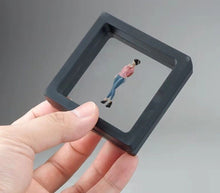 Load image into Gallery viewer, 1:64 Painted Figure Mini Model Miniature Resin Diorama Sand Backpack Girl Lady
