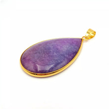 Load image into Gallery viewer, Nature Jade Purple Drop Pendant Necklace Gift Jewelry charm Blessing Fortune