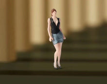 Load image into Gallery viewer, 1:64 Painted Figure Mini Model Miniature Car Scenes Resin Toy OL High Heel Lady