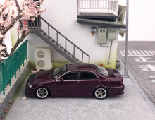 Load image into Gallery viewer, Tarmac 1:64 JDM Purple Chaser JZX100 VERTEX Sports Model Diecast Metal Car New