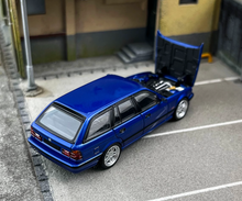 Load image into Gallery viewer, Mortal 1:64 Blue E34 Touring Wagon Standard Sports Model Diecast Metal Car New Collection