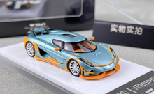 Load image into Gallery viewer, TPC 1:64 Ice Blue Regera Racing Sports Model Diecast Metal Car New Collection