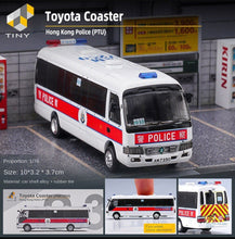 Load image into Gallery viewer, TINY 1:76 Hongkong Police PTU Toyota Coaster B59 Bus Van Model Toy Metal Car NIP