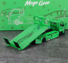Load image into Gallery viewer, MG 1:64 Green Dinosaur H300 Custom Tow Flatbed Truck Model Diecast Metal Car
