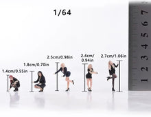 Load image into Gallery viewer, 1:64 Painted Figure Model Miniature Resin Diorama Toy Sand Sexy Lady Black Suit