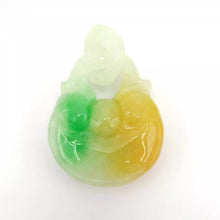 Load image into Gallery viewer, Nature Jade Ingot Pendant Necklace Gift Jewelry charm Blessing Lucky Wealth b