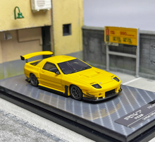 Load image into Gallery viewer, YM 1:64 JDM Yellow FC3S RX7 Super Racing Sports Model Diecast Resin Car Box