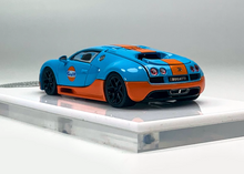Load image into Gallery viewer, Mortal 1:64 Blue Gulf Veyron SS Racing Sports Model Diecast Metal Car New Collection