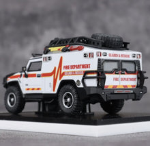 Load image into Gallery viewer, MK 1:64 White H2 Fire Dep. Rescue Vehicle ORV Model Diecast Metal Car New Collection
