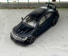Load image into Gallery viewer, Tarmac 1:64 Black Benz C63 AMG Coupe Sports Model Diecast Metal Car New Collection