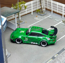 Load image into Gallery viewer, Flame 1:64 Green Dinosaur #43 RWB 964 Sports Model Diecast Metal Car New Collection