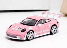Load image into Gallery viewer, MJ 1:64 Light Pink 911 GT3 Rs Sports Model Diecast Metal Car New Collection