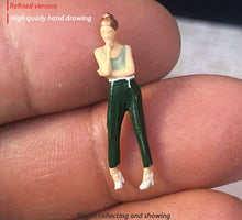 Load image into Gallery viewer, 1:64 Painted Figure Mini Model Miniature Resin Diorama Caual Office Lady Girl