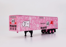 Load image into Gallery viewer, FINE 1:64 Pink 43 Peterbilt King Hauler Trailer Truck Model Diecast Metal Car