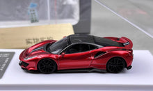 Load image into Gallery viewer, DCM 1:64 Red Carbon Top Novitec 488 Pista Sports Model Diecast Metal Car New