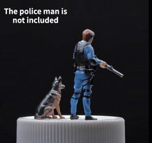 Load image into Gallery viewer, 1:64 Painted Figure Mini Model Toy Miniature Car Scenes Resin Police Patrol Dog