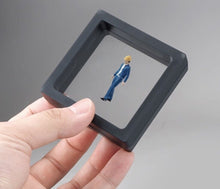 Load image into Gallery viewer, 1:64 Painted Figure Mini Model Toy Miniature Car Scenes Resin Blue Worker Man