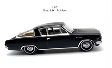Load image into Gallery viewer, 1:87 Black Chrysler Plymouth Coupe Sports Classic Model Diecast Metal Car New Collection